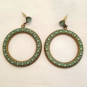 Light blue hoop earrings